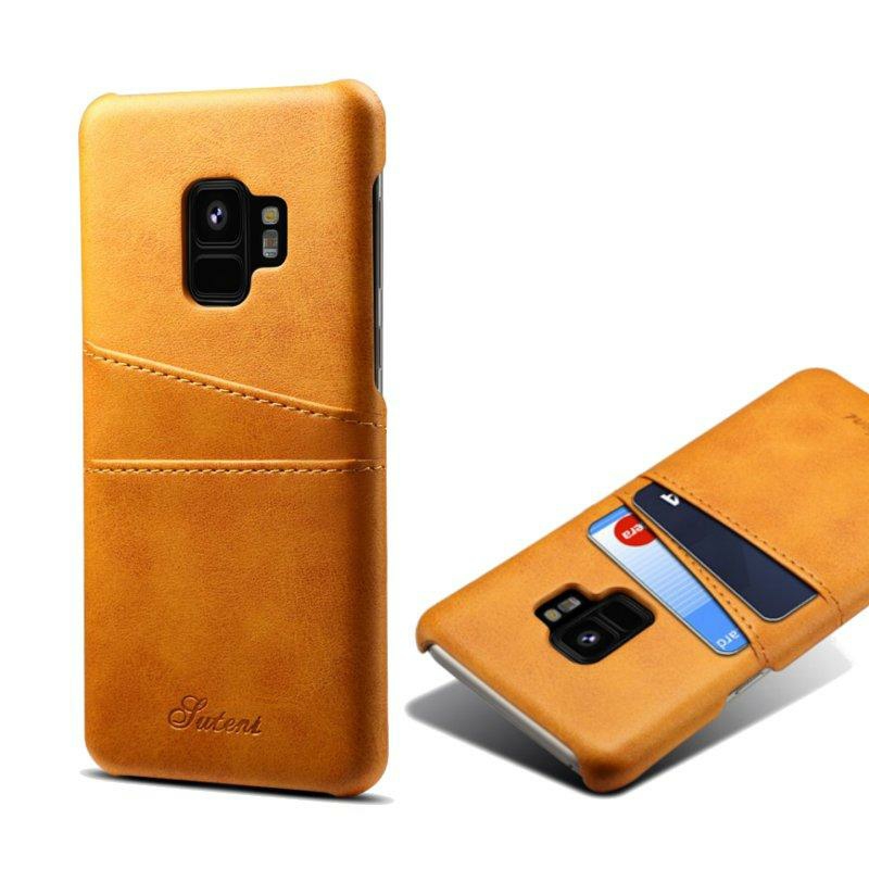 Cases & Covers |  Premium Cowhide Leather Card Slot Case For Samsung Galaxy S9