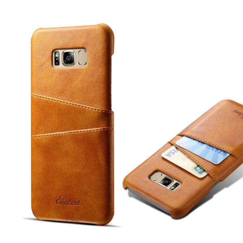 Cases & Covers |  Premium Cowhide Leather Card Slot Protective Case For Samsung Galaxy S8