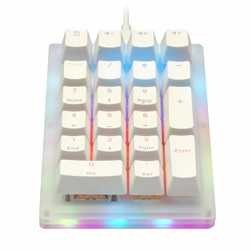 Keyboards & Mouse |  Womier 21 Key K21 Pad Mechanical Keyboard 20% Numpad Pcb Case Hot Swappable Switch Support Lighting Effects With Rgb Switch Led