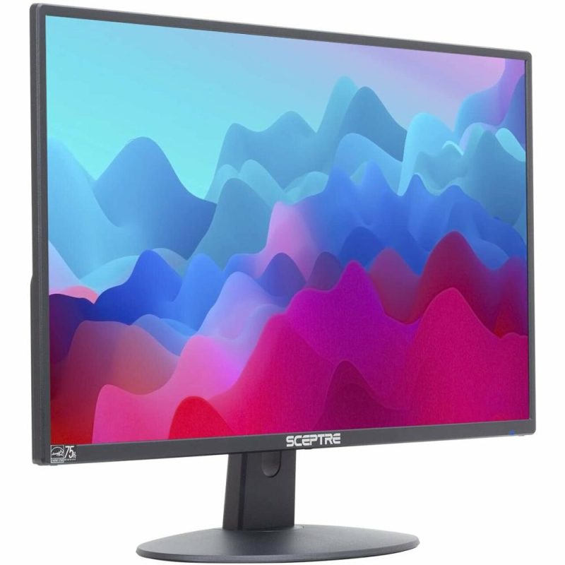 Monitors |  Sceptre 20" 1600X900 75Hz Thin Led Monitor 2X Hdm Vga Built-In Speakers Machine Black Wide Viewing Angle 170° (Horizontal) / 160° (Vertical)