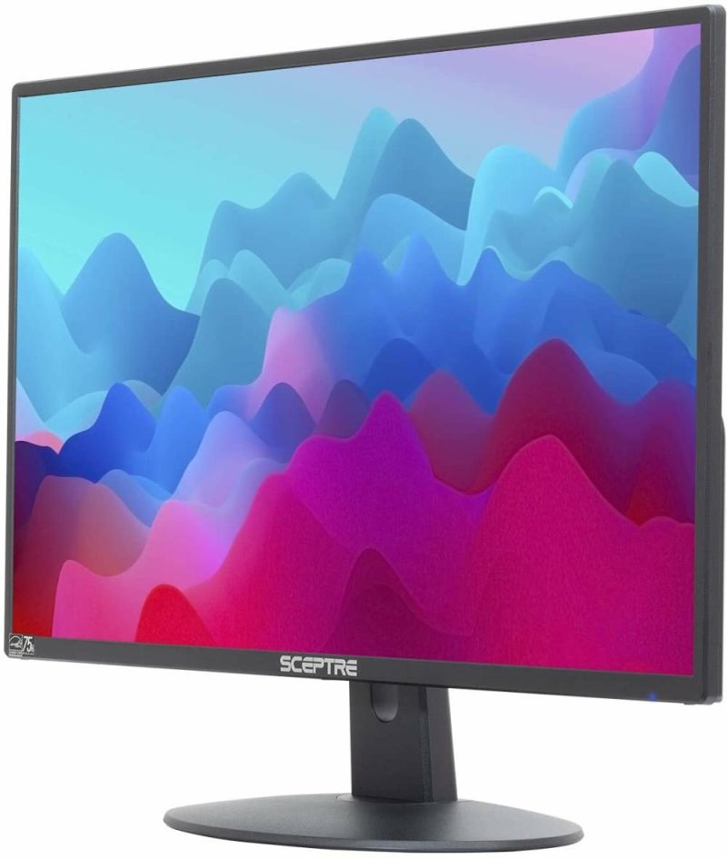 Monitors |  Sceptre 22 Inch 75Hz 1080P Led Monitor 99% Srgb Hdm X2 Vga Build-In Speakers Machine Black (E225W-19203R Series)