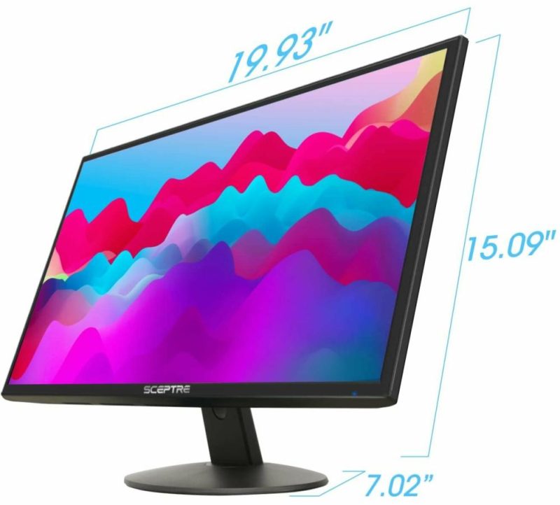 Monitors |  Sceptre 22 Inch 75Hz 1080P Led Monitor 99% Srgb Hdm X2 Vga Build-In Speakers Machine Black (E225W-19203R Series)