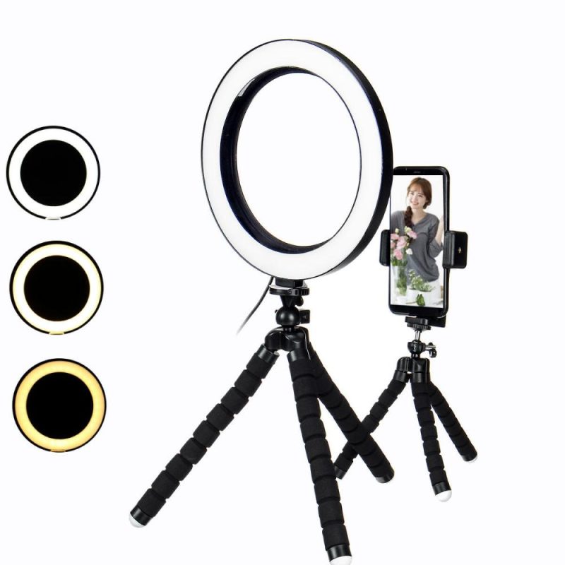 Mounts & Holders |  8.3 Inch Tripod Live Stream Selfie Led Ring Light Fill Light With Phone Holder