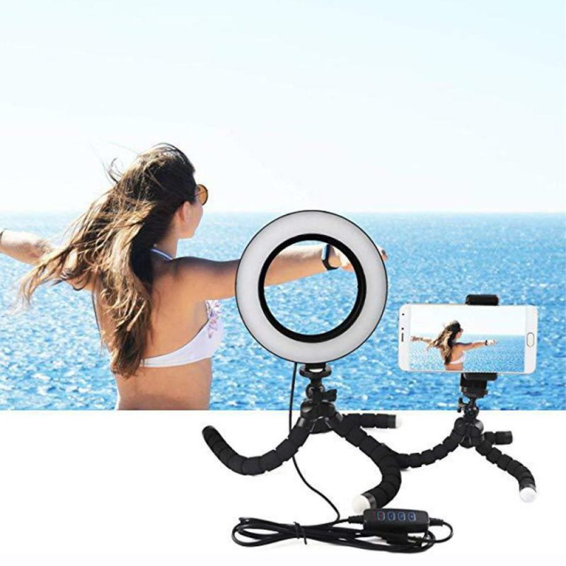 Mounts & Holders |  8.3 Inch Tripod Live Stream Selfie Led Ring Light Fill Light With Phone Holder