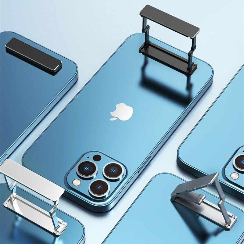 Mounts & Holders |  Mini Invisible Foldable Phone Holder Universal Aluminum Alloy Stand Back Sticker Bracket For Iphone 14 13 Pro Xiaomi 13 For Samsung