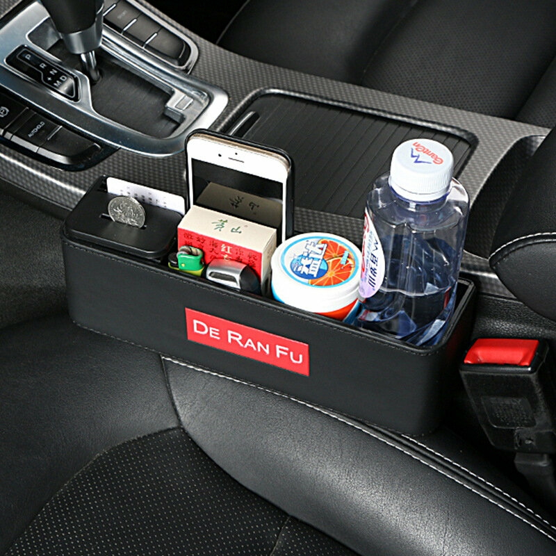 Mounts & Holders |  Multifunction Leather Car Seat Gap Storage Box Mobile Phone Water Cup Holder