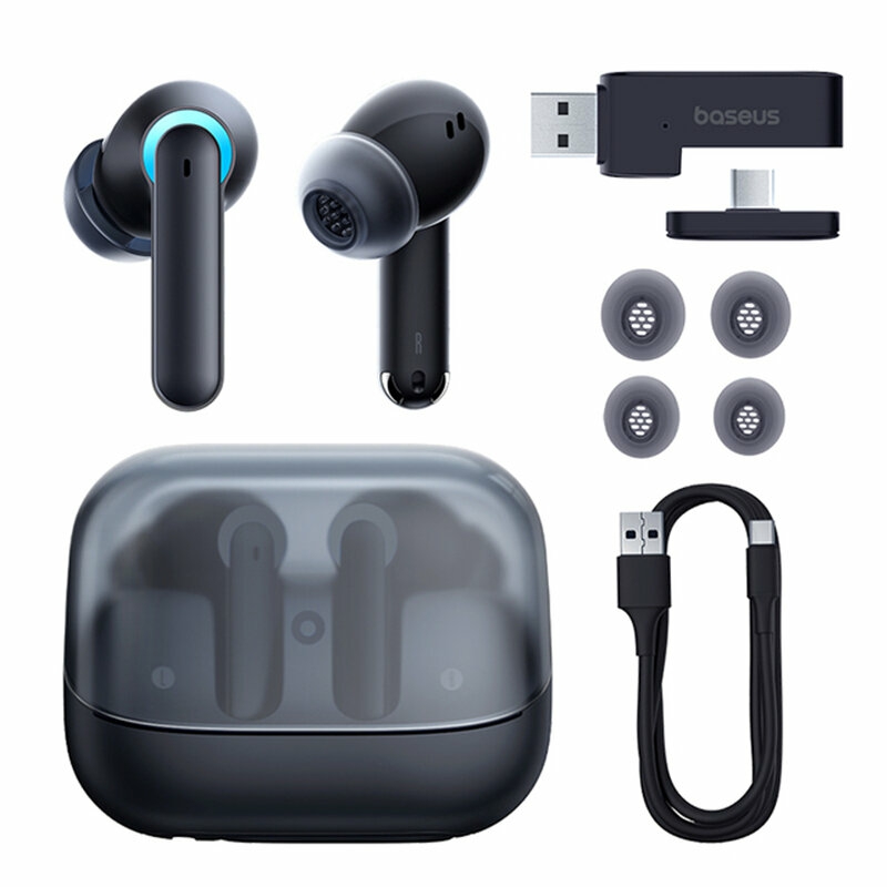 Portable Audio Devices |  Baseus Aequr Tws Earbuds Bluetooth V5.3 Earphone 25Ms Low Latency A+C Dual-Connection 3D Spatial Audio & 360° Sound Headphone