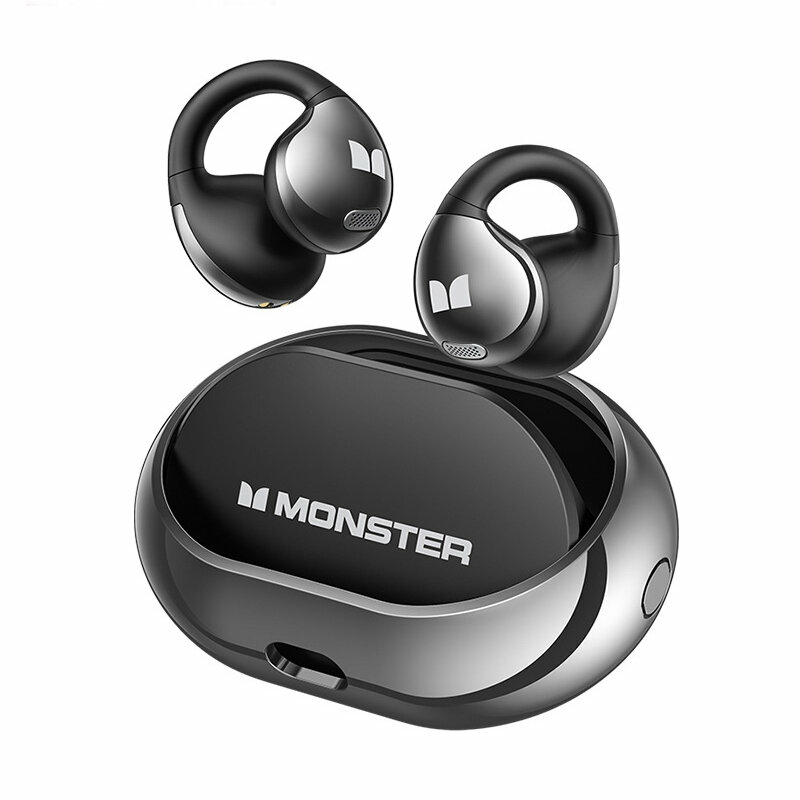 Portable Audio Devices |  Monster Ac600 Air Conduction Headset Wireless Bluetooth Earphone Rotary Planet Ring Design Hifi Panoramic Stereo Ai Call Noise Cancelling 21H Playback Open-Ear Earclips Headphones