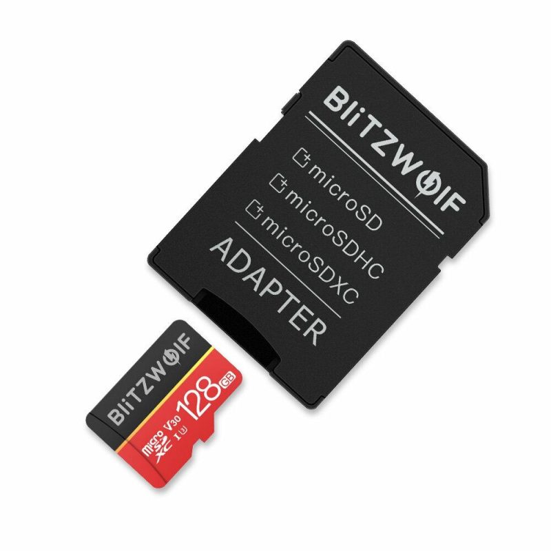 Secure Digital Memory Cards |  Blitzwolf® Bw-Tf1 Class 10 Uhs-1 32Gb Uhs-3 V30 64Gb 128Gb Micro Sd Tf Memory Card With Adapter