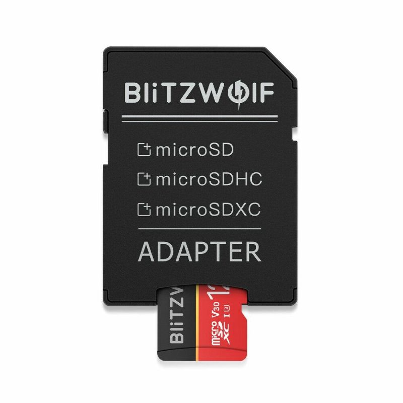 Secure Digital Memory Cards |  Blitzwolf® Bw-Tf1 Class 10 Uhs-1 32Gb Uhs-3 V30 64Gb 128Gb Micro Sd Tf Memory Card With Adapter