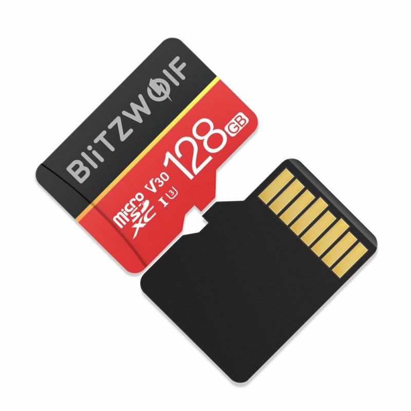 Secure Digital Memory Cards |  Blitzwolf® Bw-Tf1 Class 10 Uhs-1 32Gb Uhs-3 V30 64Gb 128Gb Micro Sd Tf Memory Card With Adapter