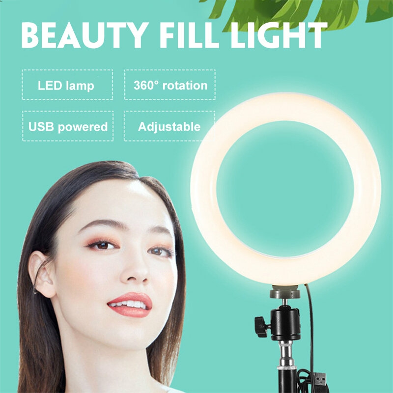 Selfie Sticks & Handheld Ptz |  Led Ring Fill Light Dimmable Lamp Camera Phone Stand Make Up Video Live Studio