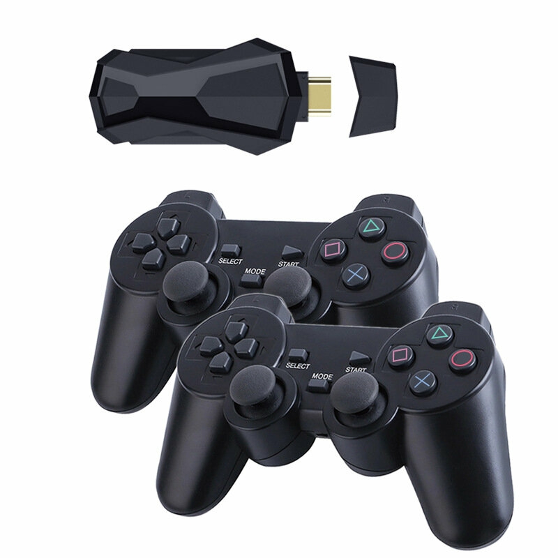 Video Games Console |  D10 64Gb 15000 Games Tv Game Console 2.4G Wireless Gamepad Hd Arcade Game Player Multiple Emulators Video Game Stick For Home