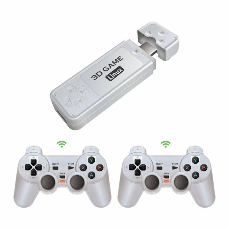 Video Games Console |  Hanhibr Y6 2.4G Wireless Game Tv Stick Retro Game Console 4K 60Fps Hdmi-Compatible Output Bulit-In 10000 Games Support 40+ Gaming Emulators Portable Video Game Console With Dual Gamepad Handle