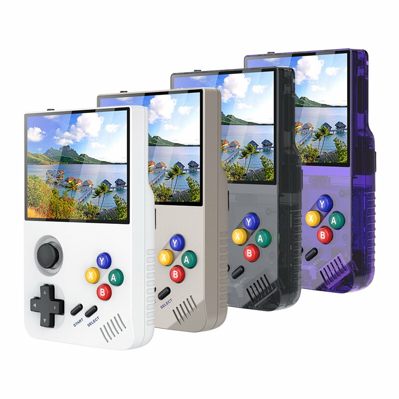 Video Games Console |  M19 3.5 Inch 640480 Lcd Display Gaming Handheld Console 64G/128G Built-In 20000+/38000+ Games 3D Joystick Retro Game Controller Linux Emelec 4.3 Systems Support 26 Emulators Tv Output