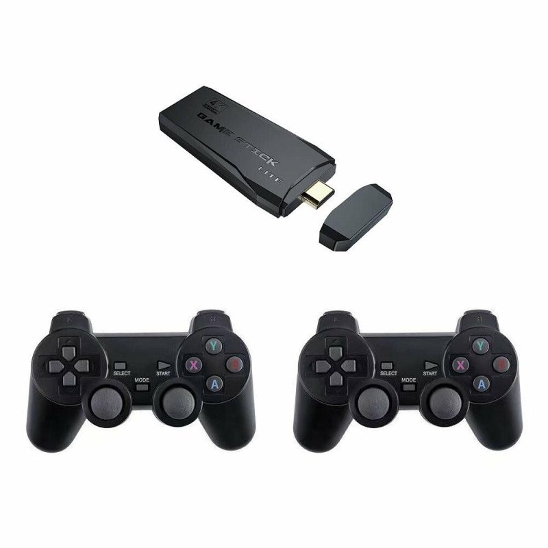 Video Games Console |  M8 4K Hd 10000+ Games Mini Games Stick Video Game Console For Sfc Ps1 Fc Gba Emulator With 2Pcs Wireless Gamepad Controller