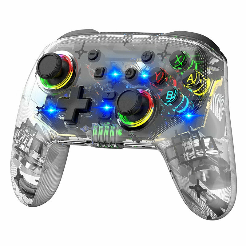 Video Games Controller |  Wireless Gamepad Bluetooth Six-Axis Somatosensory Dual Vibration Macro Programming With Rgb For Switch