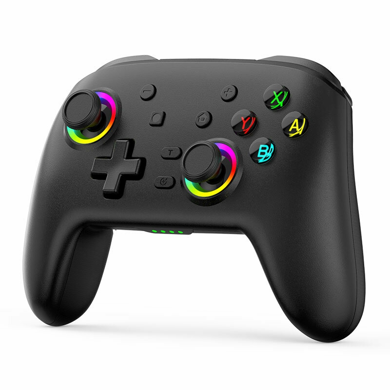 Video Games Controller |  Wireless Gamepad Bluetooth Six-Axis Somatosensory Dual Vibration Macro Programming With Rgb Light For Switch