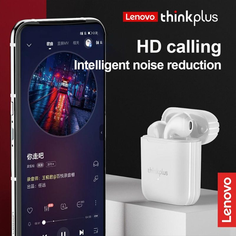 Portable Audio Devices |  [New Upgarded]Lenovo Lp2 Tws Bluetooth 5.0 Earphone Hifi Stereo Bass Aac Hd Audio Enc Noise Cancelling Waterproof Sports Headphone With Mic Type-C Charging